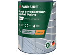 Parkside metal paint: protection, paint & primer, matte silver grey.