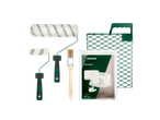 Kit de pintura Parkside com rolos, pincel, bandeja e lona antipó.