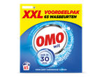 Grootverpakking wasmiddel voor 65 wasbeurten, verwijdert hardnekkige vlekken in 30 minuten.