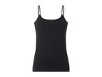 Women's black camisole top with spaghetti straps