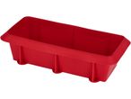 Red rectangular silicone loaf pan