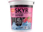 Milbona Skyr, Icelandic style raspberry, fat-free, high protein.