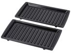 Две черни грил плочи за 3 в 1 тостер Silvercrest® Kitchen Tools.