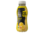 Pilos High Protein Banán Ízű Ital 35g fehérjével, hozzáadott cukor nélkül, alacsony zsírtartalommal és Nutri-score D-vel.
