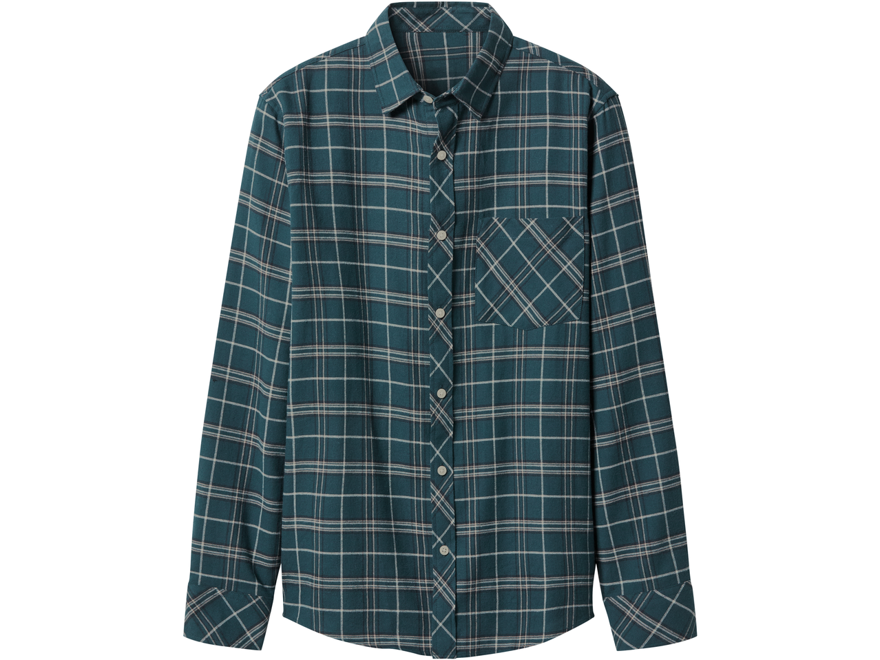 Esmara MEN vyriški flaneliniai marškiniai žaliu languotu raštu