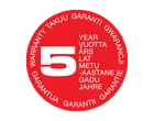 5 vuoden takuu
