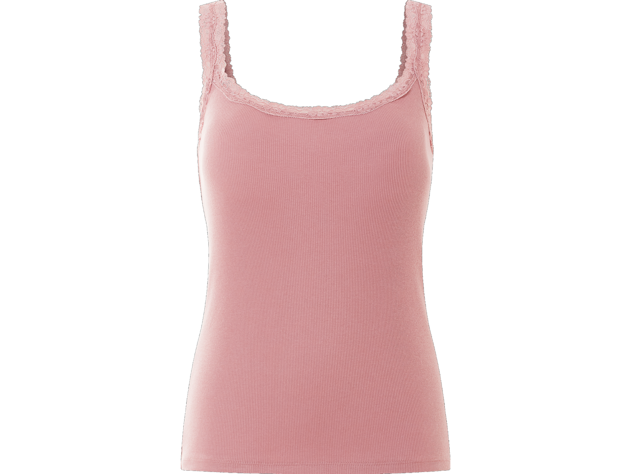 Esmara® Τοπ ριπ με δαντέλα | Ribbed Vest Tops with Lace