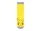 Yellow Pikachu socks with grey cuffs.