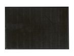 Black rectangular doormat with a textured surface and a thin border.