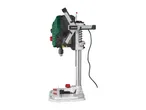 Parkside bench drill press with adjustable depth and speed.