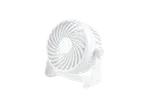 Mini-ventilador TRONIC branco em suporte, vista lateral