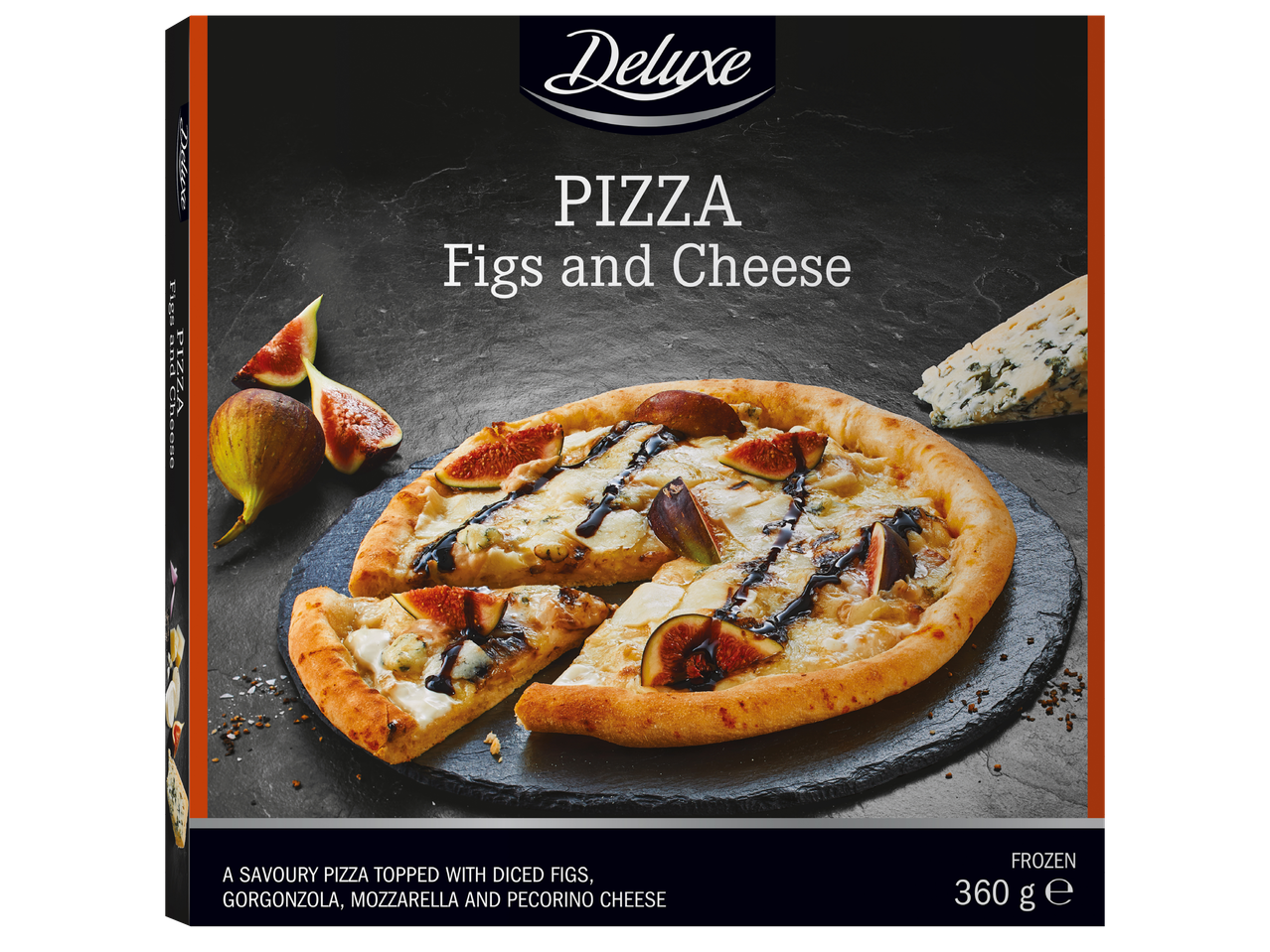 Замразена пица с фурми, горгонзола, моцарела и сирене пекорино, 360 гр.