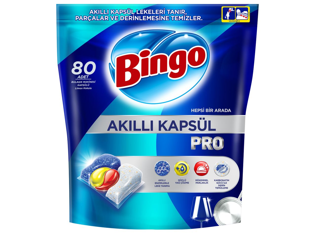 Капсули за съдомиялна Bingo, 80 изпирания.