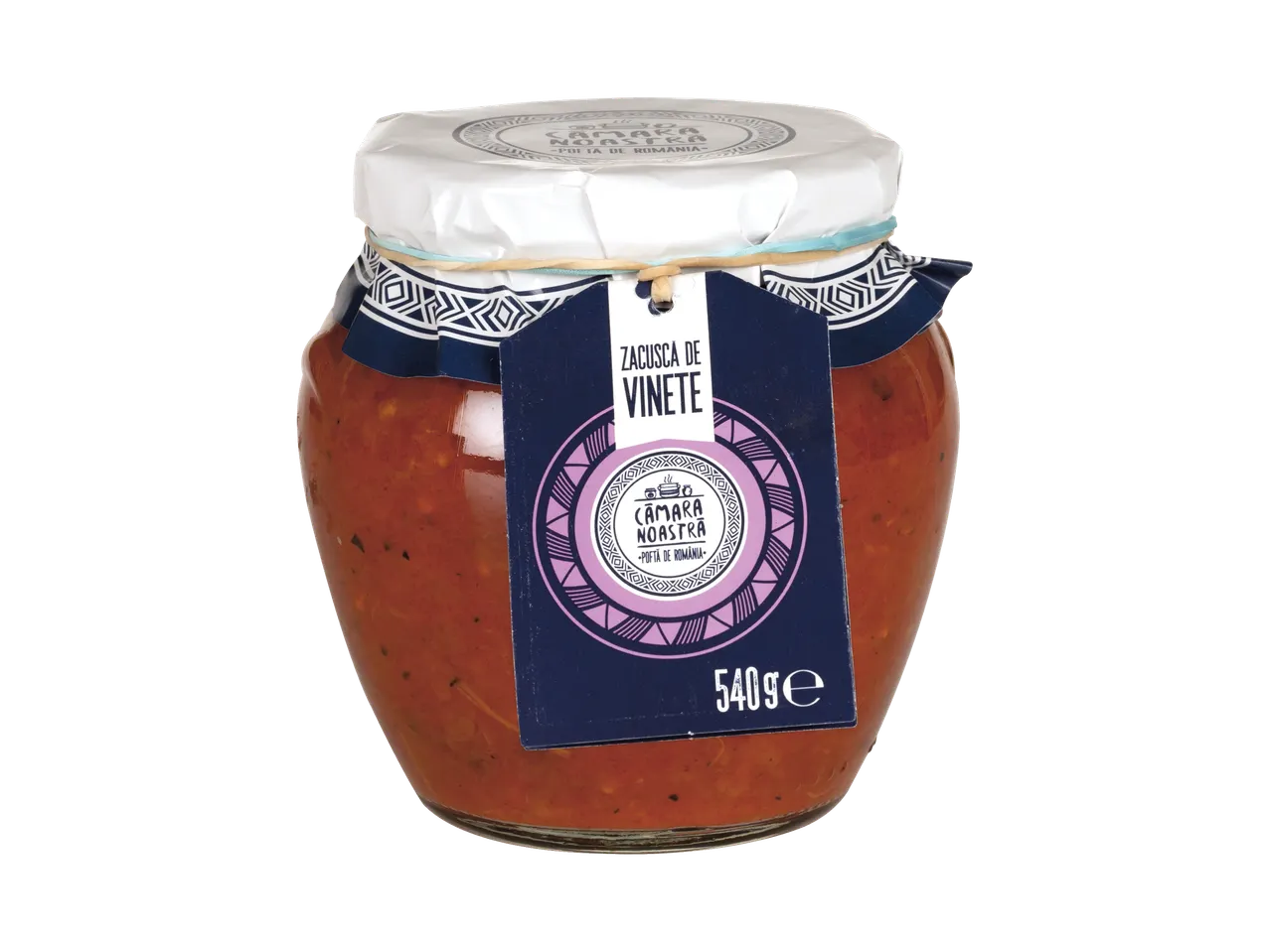 Zacuscă de vinete Camarã Noastră, borcan 540g.