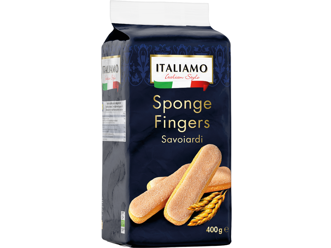 Italiamo Savoiardi (Sponge Fingers) kakor i förpackning.