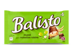 Groene verpakking van mueslirepen met hazelnoot- en rozijnensmaak, met 6 stuks.