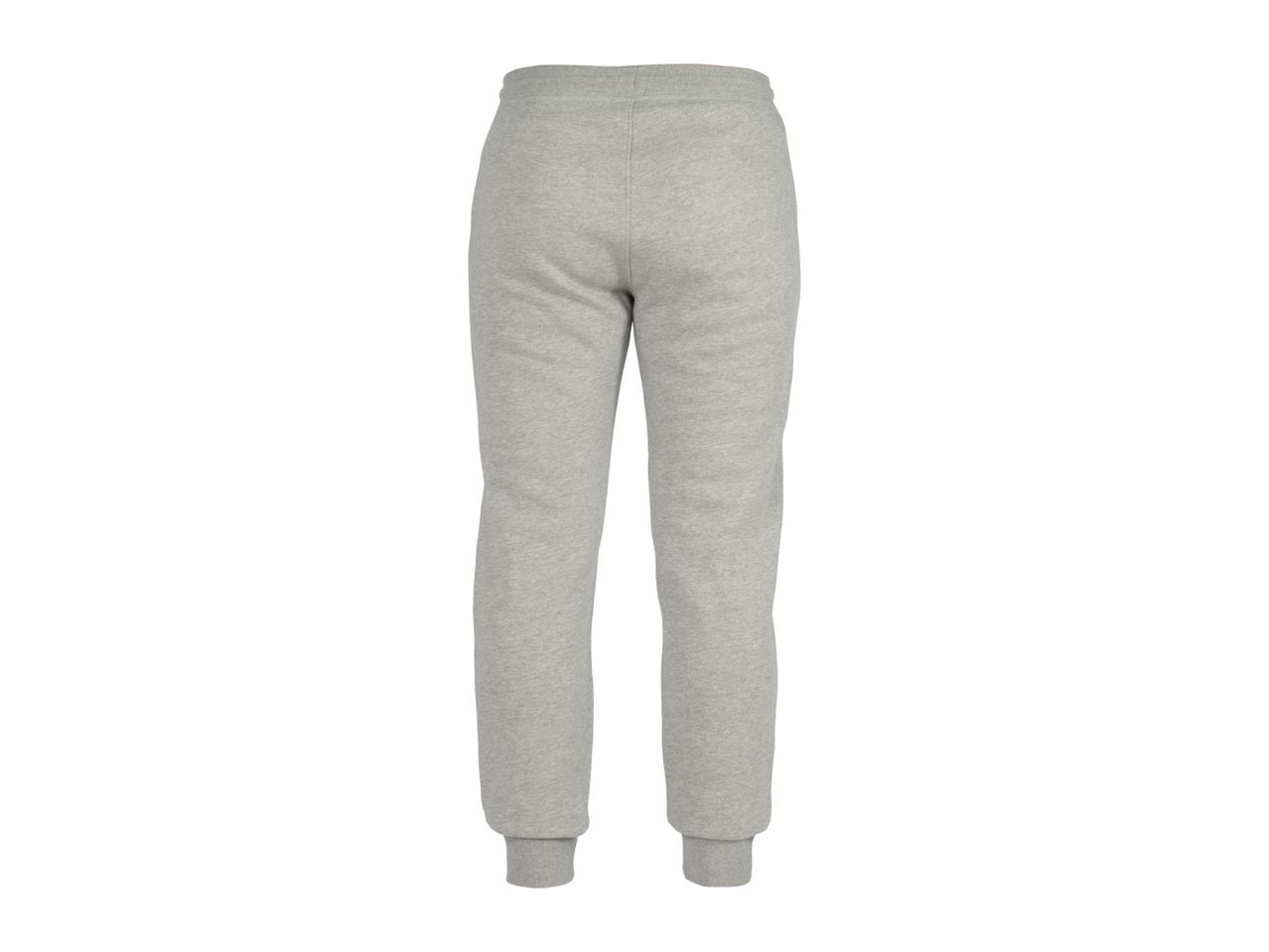 Light grey sweatpants with ribbed cuffs