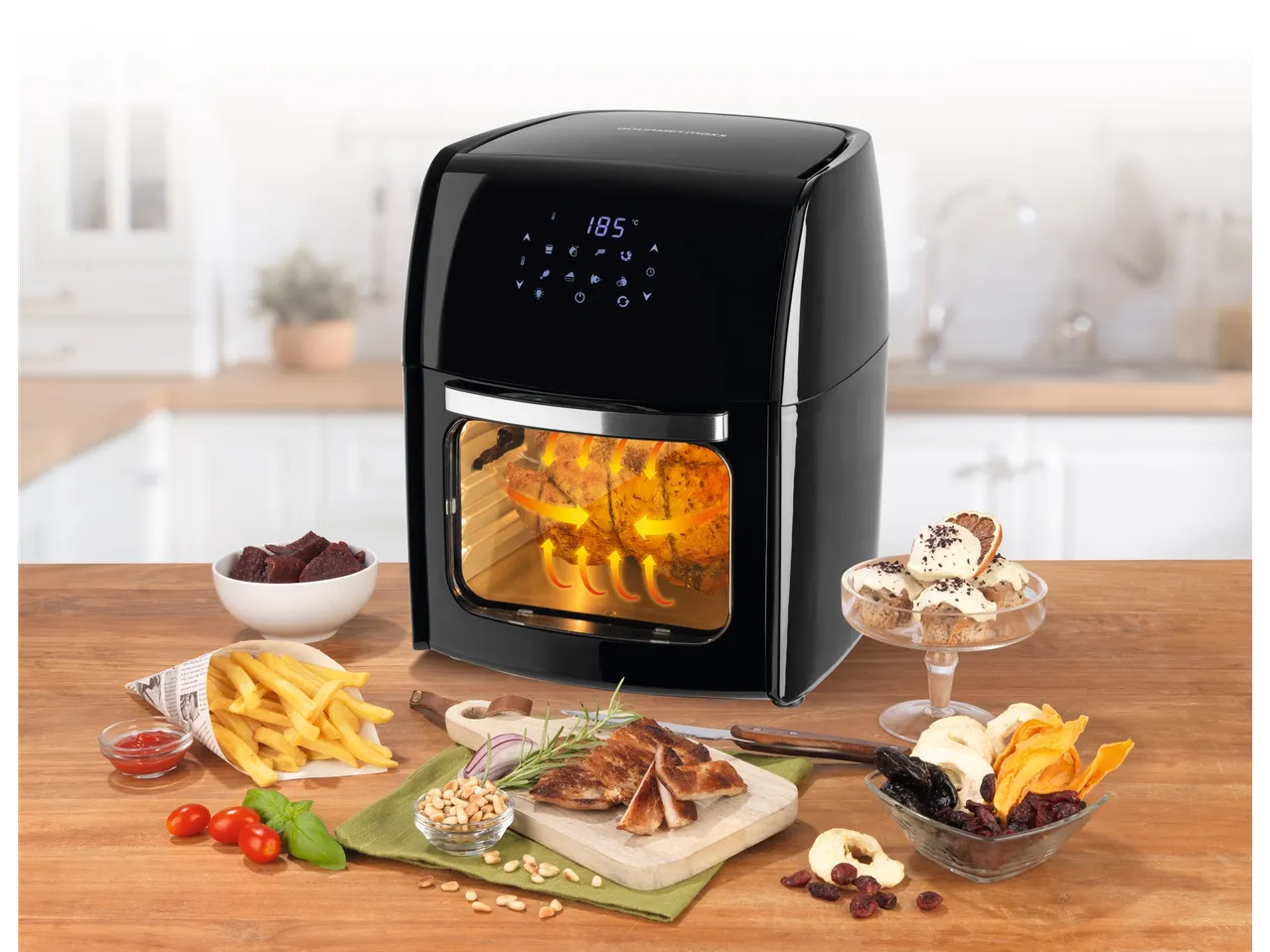 GOURMETmaxx Frytkownica beztłuszczowa Air fryer XXL, 1800 W