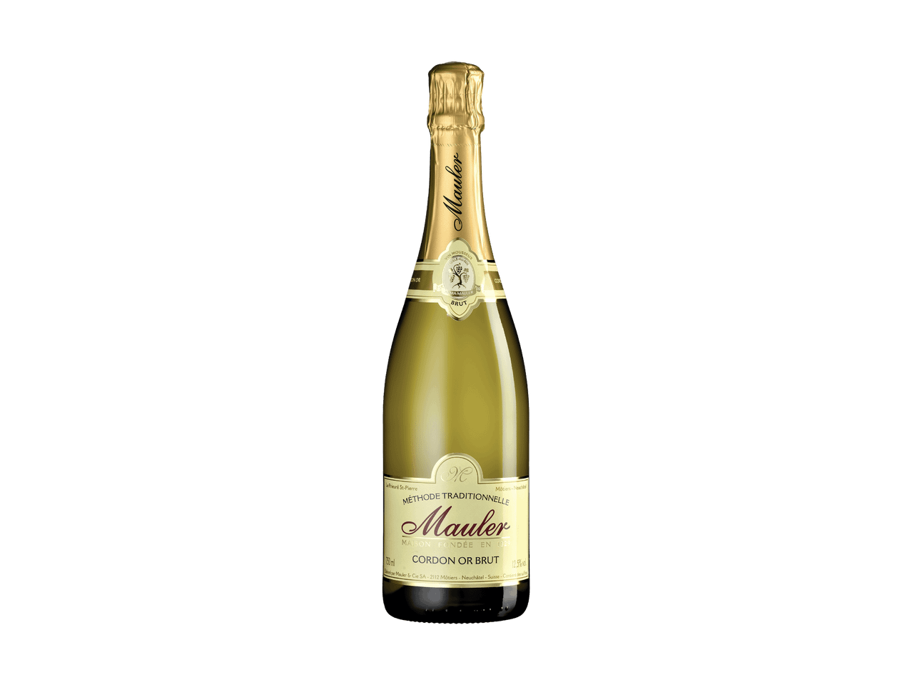 Mauler Cordon Or Brut Sektflasche, traditionell hergestellt