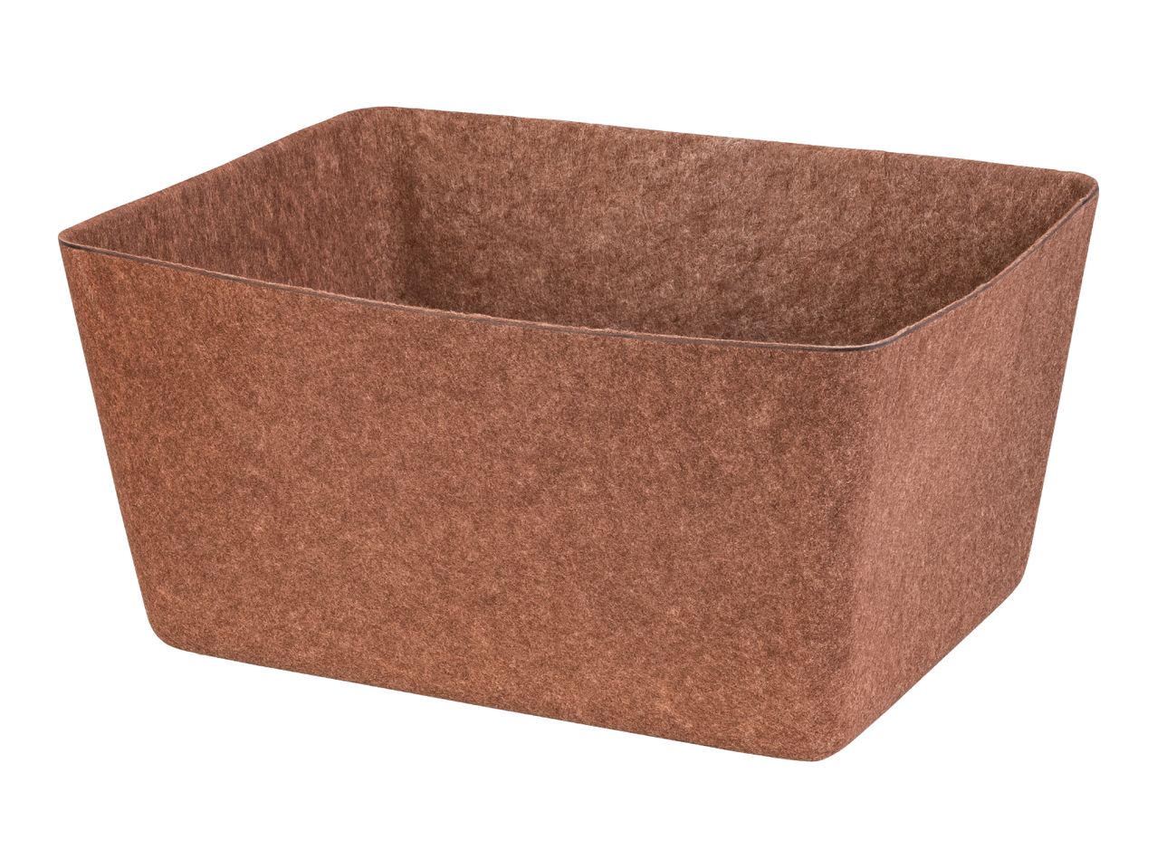 Brown felt storage basket