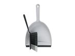 Grey dustpan and brush.