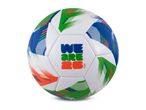 White, blue, green, and orange soccer ball with 'WE ARE 26' text.