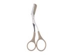 Eyebrow trimming scissors with a comb attachment