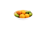 Taça de fruta com laranjas, tangerinas e limas