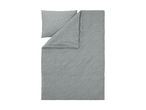 Light green duvet cover and pillowcase set with a delicate white floral pattern.