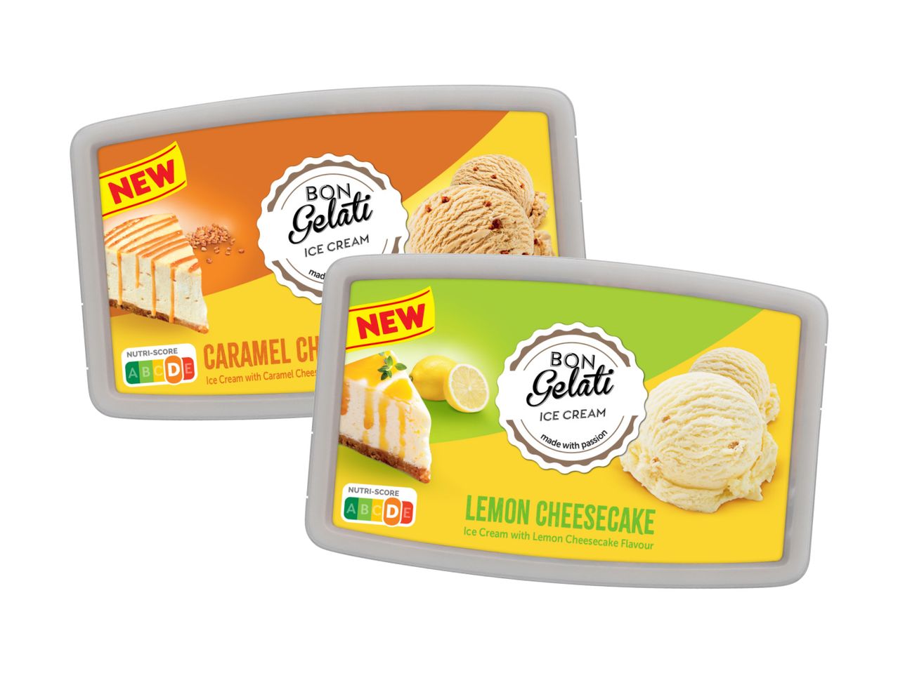 Nove Bon Gelati sladolede od karamele i limun torte.