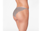 Cuecas de biquíni de renda Esmara para mulher em cinzento, vista lateral.
