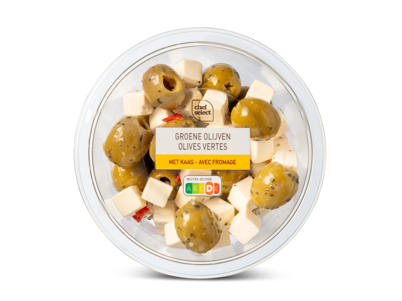 Chef Select groene olijven met feta kaas.