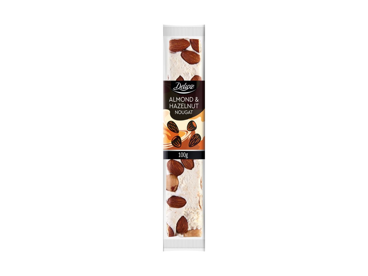 Deluxe Almond & Hazelnut Nougat bar, 100g