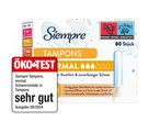 Siempre Tampons Normal, ÖKO-TEST bewertet mit 'sehr gut'.