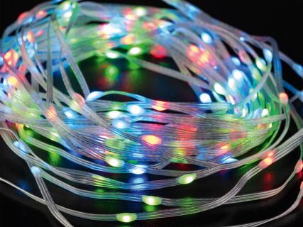 LED-fényfüzér audioszenzorral