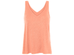 Débardeur femme couleur pêche avec encolure en V