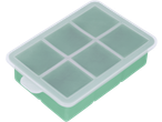 Tabuleiro de cubos de gelo verde SILVERCREST com tampa transparente