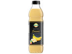 Bouteille de nectar de banane avec Nutri-Score E, indiquant 25% de fruits minimum.