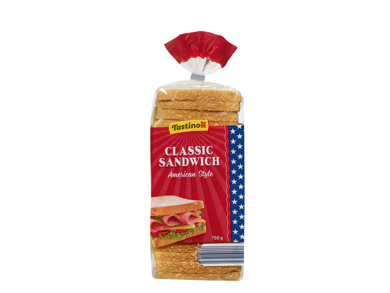 Pain de mie Tastino Classic Sandwich, style américain, 750g