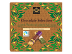 Sélection de chocolats J.D. Gross avec assortiment de chocolats noisette et amande, cacao Fairtrade.