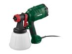 Parkside electric paint spray gun with a white paint container