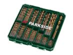 Drill bit set in a green case, with various sizes from 1.0 mm to 10.0 mm.