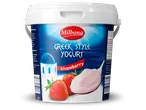 Milbona Griekse yoghurt met aardbei.
