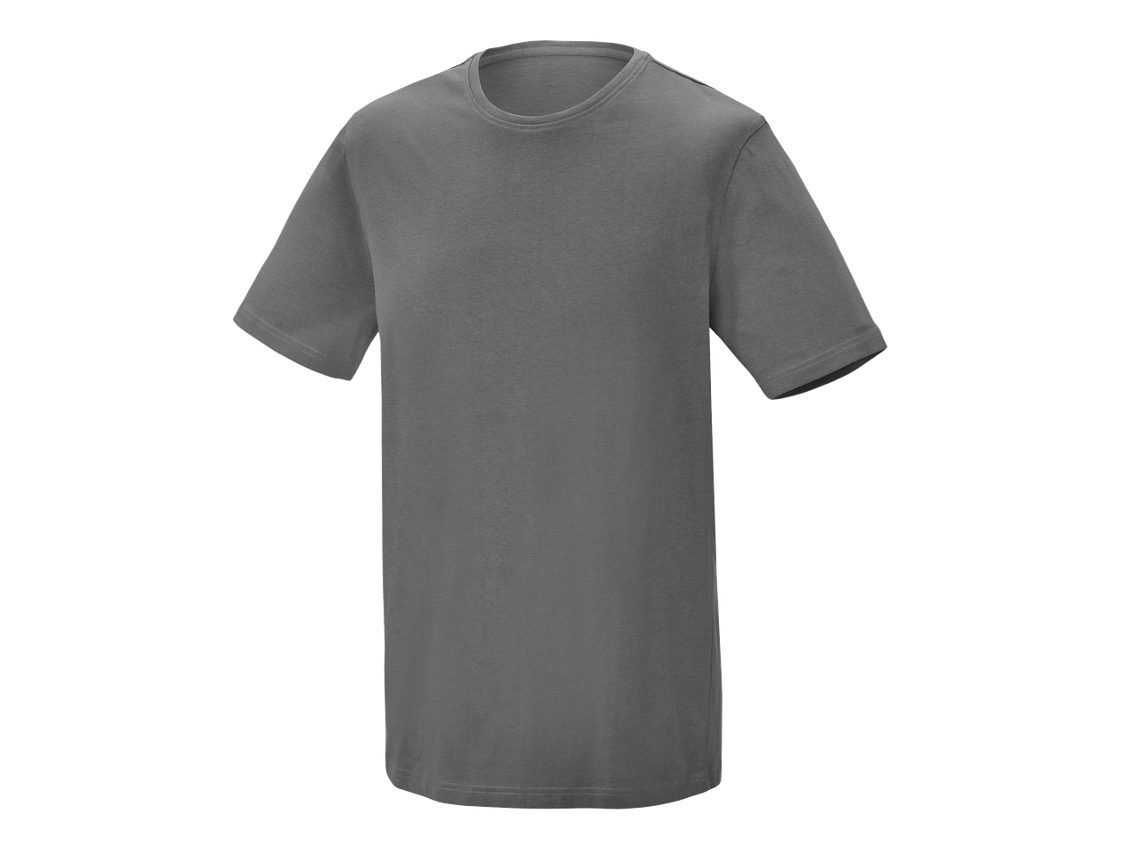 T-shirt gris uni à manches courtes