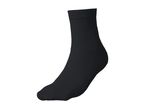 Single black ankle sock on a white background.