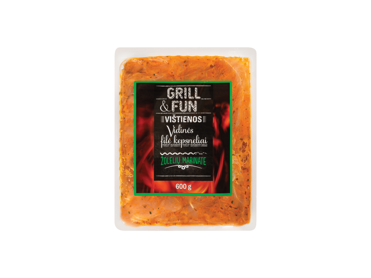 Marinuoti „Grill & Fun“ vištienos kepsniai, 600 g.