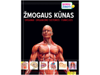 Knygos viršelis „Žmogaus kūnas“ su raumenų sistemos iliustracija ir organų paveikslėliais.