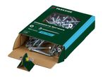 Box of chipboard screws with partial thread and countersunk head, PZ2, 120 pieces, 4.0 x 40mm, with 1x PZ2 bit.