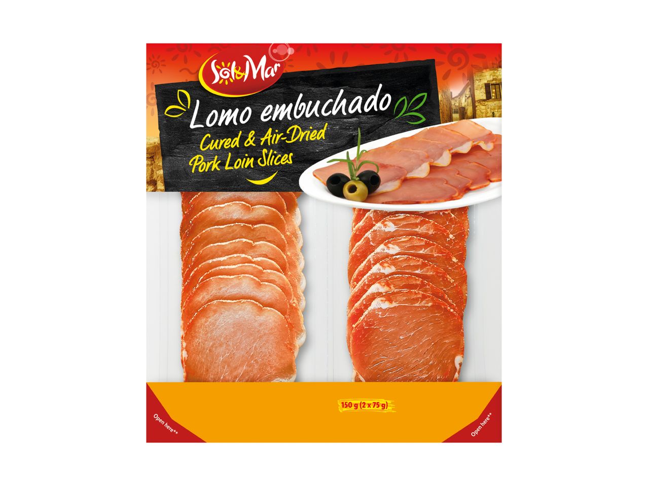 Vakuumverpackte Lomo-Scheiben, Marke Lusitana.