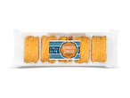 Een verpakking met roomboterspritsen, met een label met de tekst 'ONS & POND ROOMBOTER SPRITSEN NAAR UTRECHTS RECEPT'.